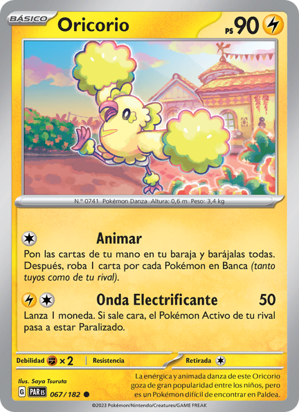 Oricorio 067 — Brecha Paradójica (Spanish Pokémon TCG card)