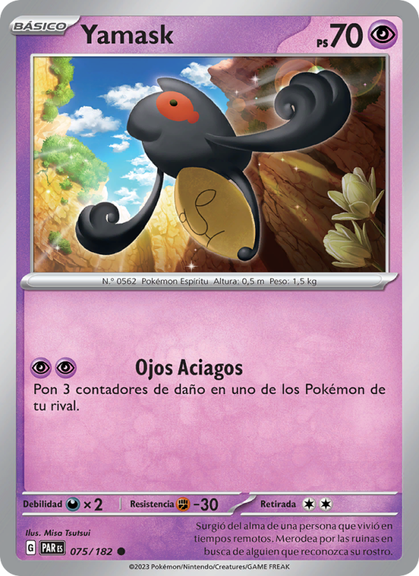 Yamask 075 — Brecha Paradójica (Spanish Pokémon TCG card)
