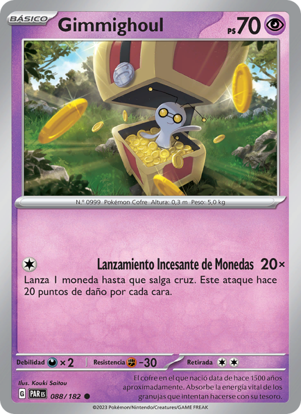 Gimmighoul 088 — Brecha Paradójica (Spanish Pokémon TCG card)