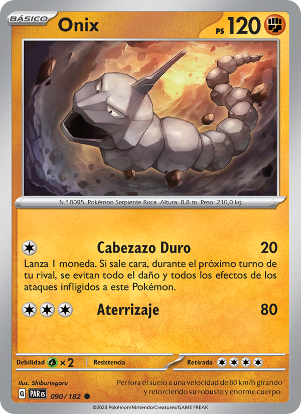 Onix 090 — Brecha Paradójica (Spanish Pokémon TCG card)