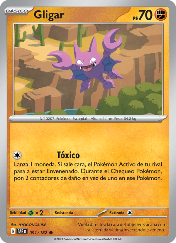 Gligar 091 — Brecha Paradójica (Spanish Pokémon TCG card)