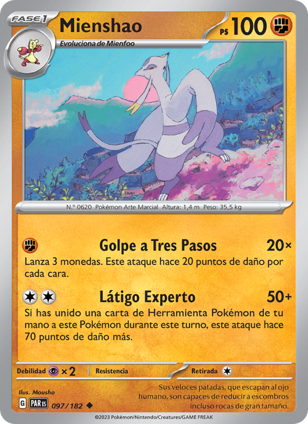 Mienshao 097 — Brecha Paradójica (Spanish Pokémon TCG card)
