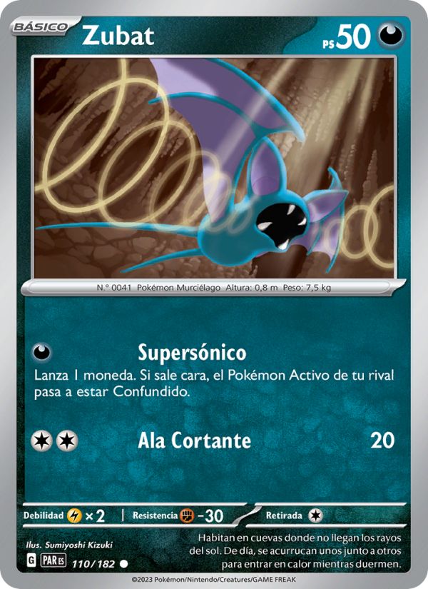 Zubat 110 — Brecha Paradójica (Spanish Pokémon TCG card)