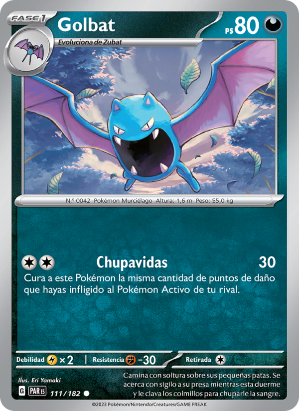 Golbat 111 — Brecha Paradójica (Spanish Pokémon TCG card)