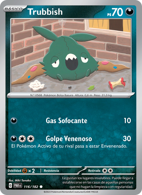 Trubbish 116 — Brecha Paradójica (Spanish Pokémon TCG card)
