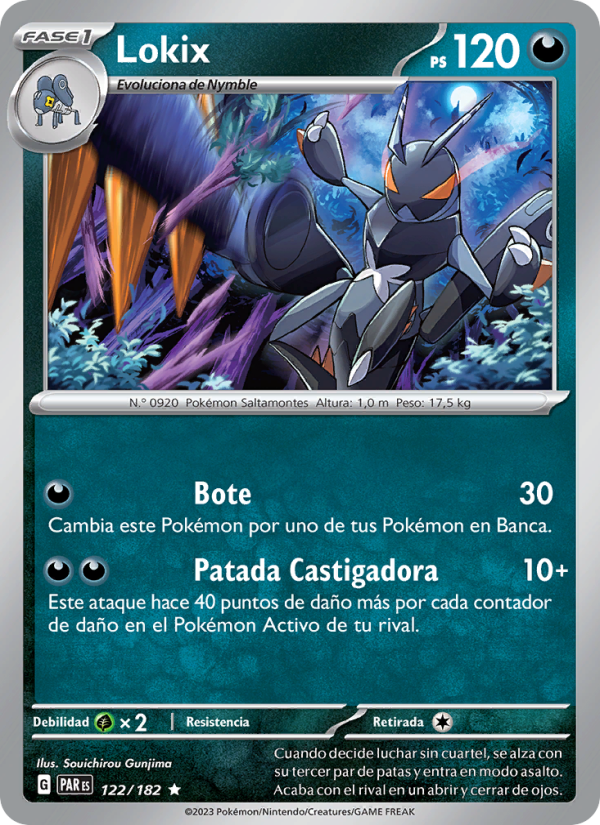 Lokix 122 — Brecha Paradójica (Spanish Pokémon TCG card)