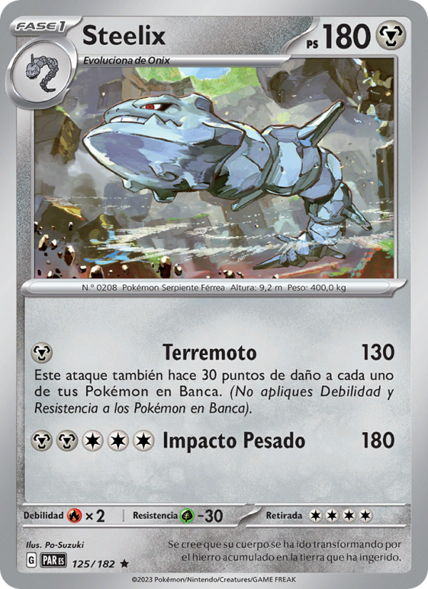 Steelix 125 — Brecha Paradójica (Spanish Pokémon TCG card)