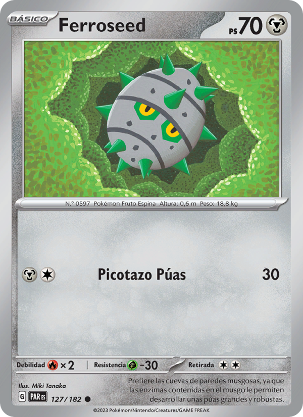 Ferroseed 127 — Brecha Paradójica (Spanish Pokémon TCG card)