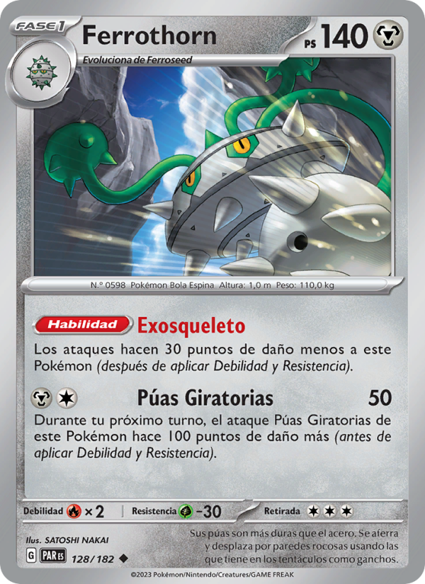 Ferrothorn 128 — Brecha Paradójica (Spanish Pokémon TCG card)
