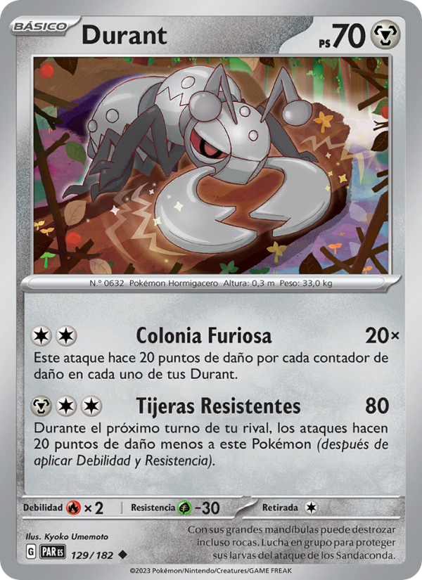 Durant 129 — Brecha Paradójica (Spanish Pokémon TCG card)