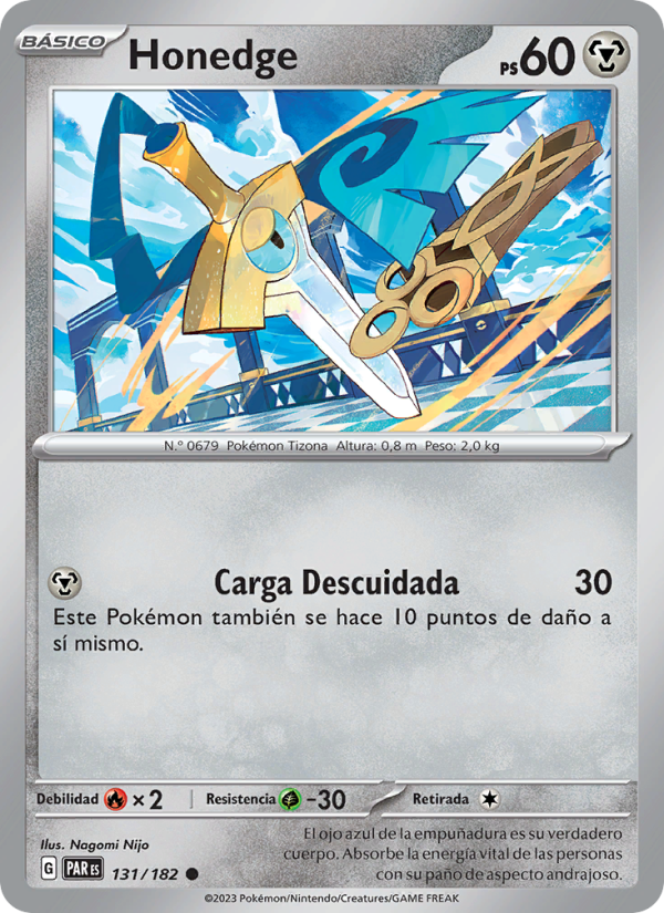 Honedge 131 — Brecha Paradójica (Spanish Pokémon TCG card)