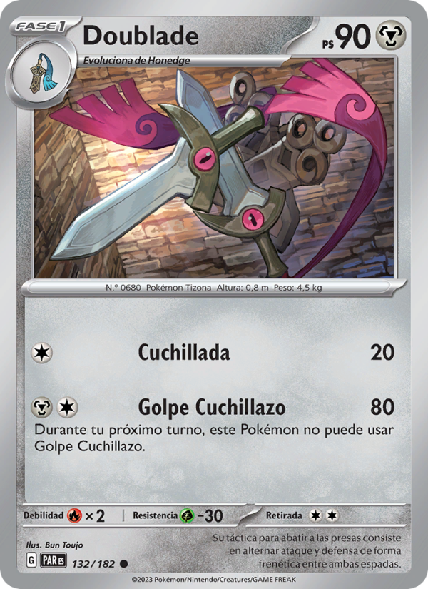 Doublade 132 — Brecha Paradójica (Spanish Pokémon TCG card)