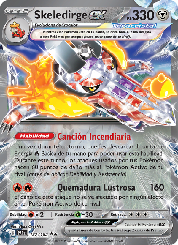 Skeledirge ex 137 — Brecha Paradójica (Spanish Pokémon TCG card)