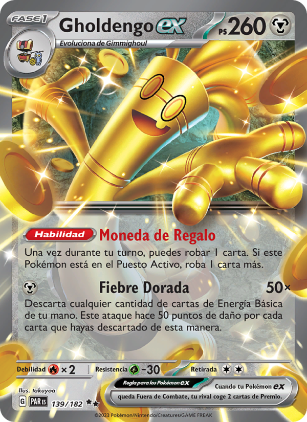 Gholdengo ex 139 — Brecha Paradójica (Spanish Pokémon TCG card)
