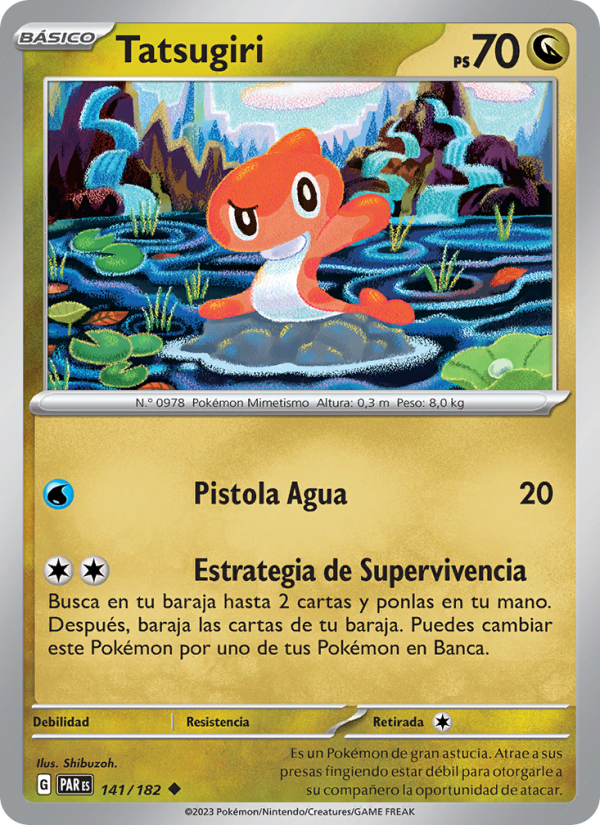 Tatsugiri 141 — Brecha Paradójica (Spanish Pokémon TCG card)