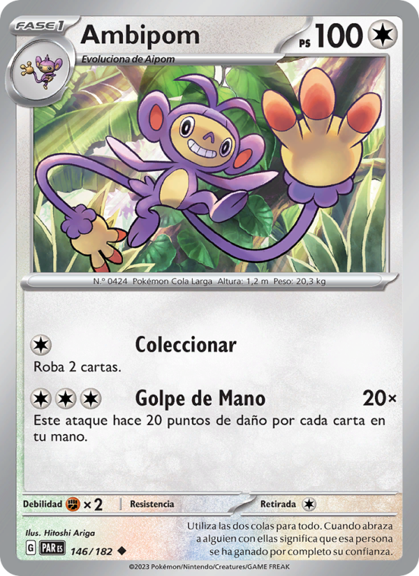 Ambipom 146 — Brecha Paradójica (Spanish Pokémon TCG card)