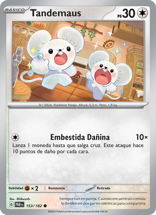 Tandemaus 153 — Brecha Paradójica (Spanish Pokémon TCG card)