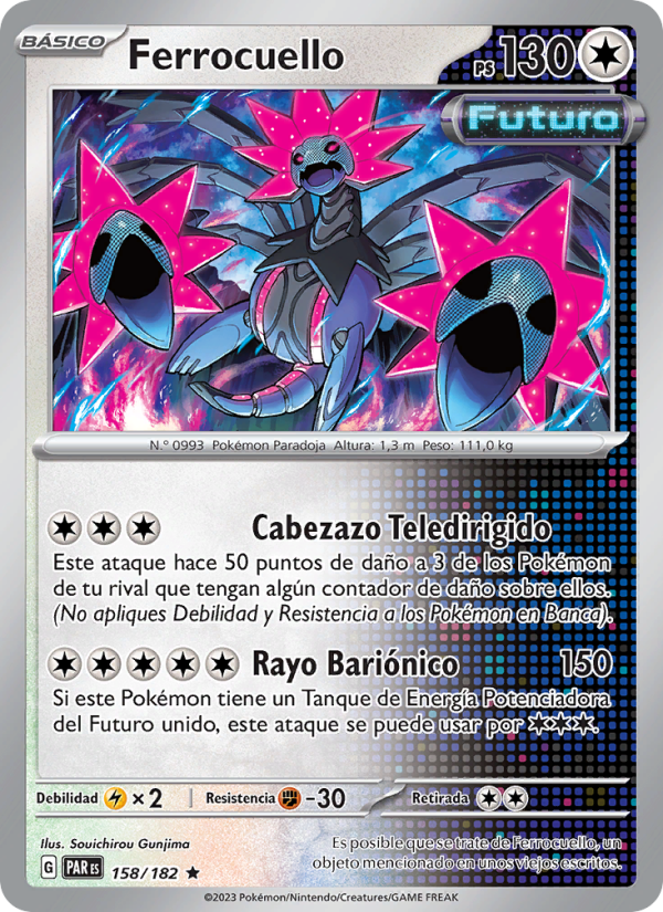 Ferrocuello 158 — Brecha Paradójica (Spanish Pokémon TCG card)