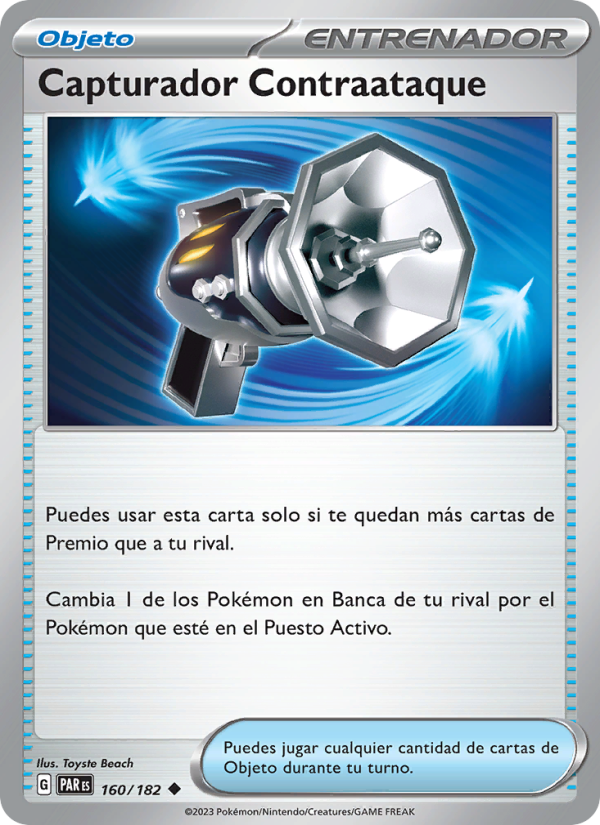 Capturador Contraataque 160 — Brecha Paradójica (Spanish Pokémon TCG card)