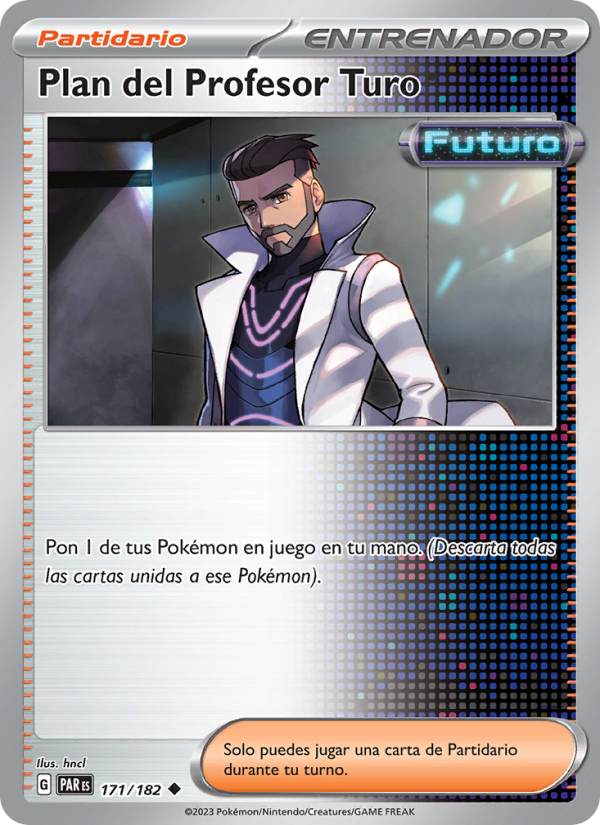 Plan del Profesor Turo 171 — Brecha Paradójica (Spanish Pokémon TCG card)