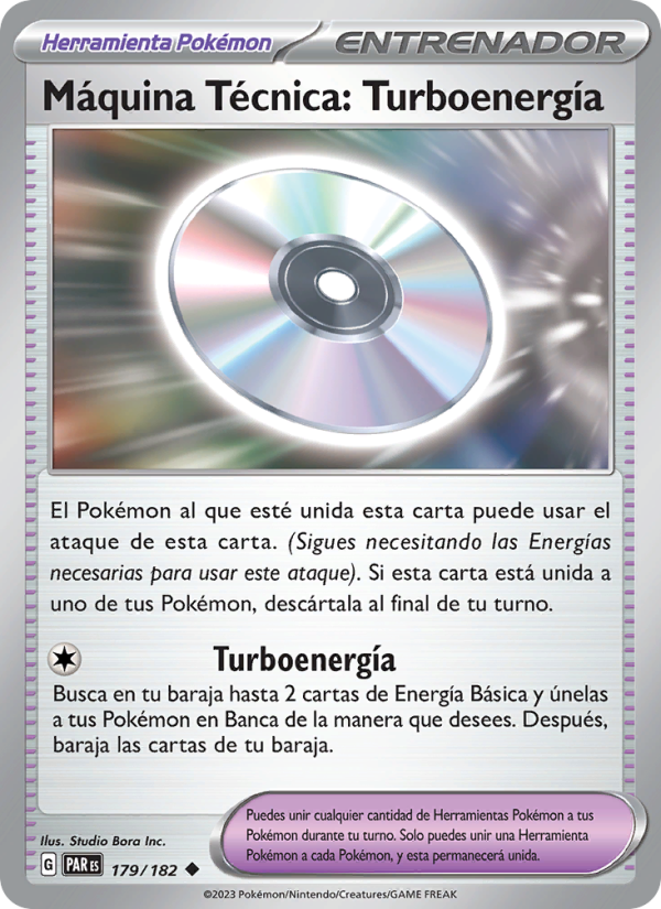 Máquina Técnica: Turboenergía 179 — Brecha Paradójica (Spanish Pokémon TCG card)