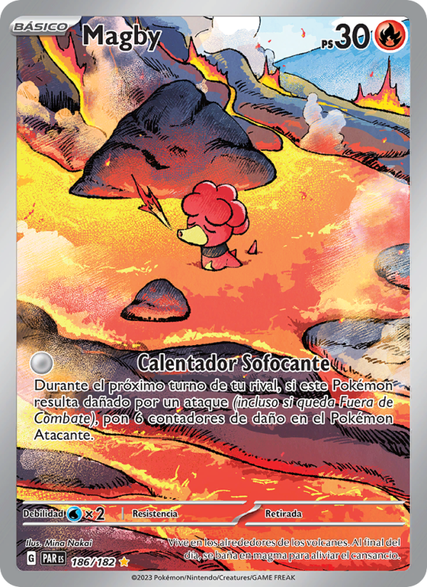 Magby 186 — Brecha Paradójica (Spanish Pokémon TCG card)