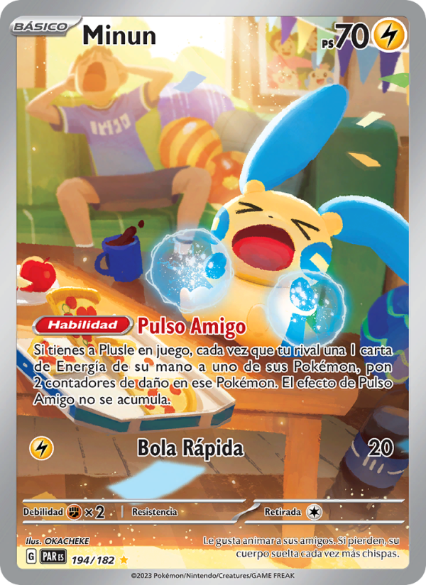 Minun 194 — Brecha Paradójica (Spanish Pokémon TCG card)