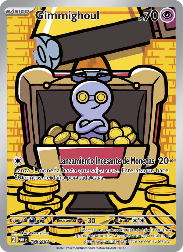 Gimmighoul 198 — Brecha Paradójica (Spanish Pokémon TCG card)