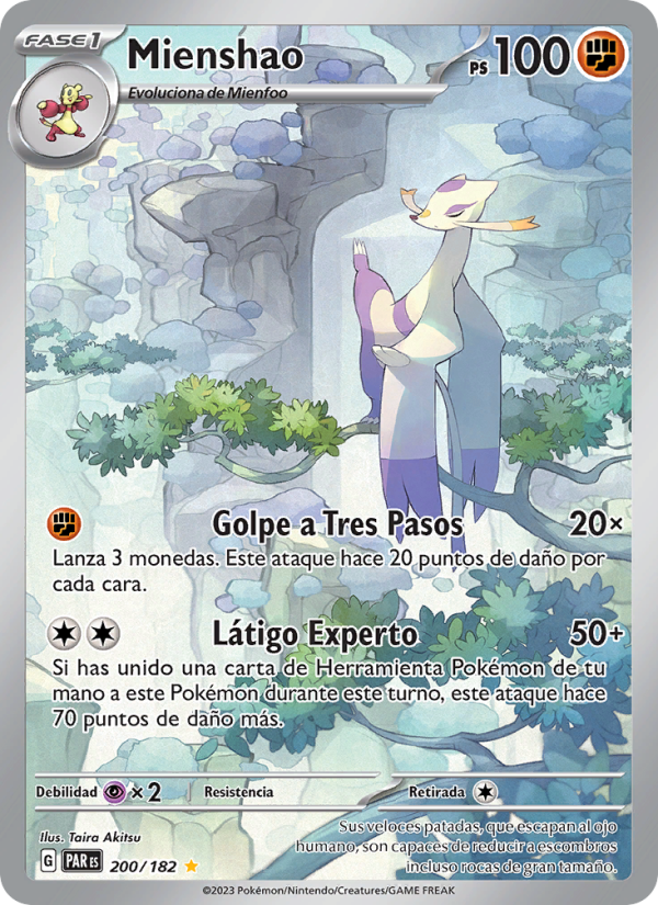 Mienshao 200 — Brecha Paradójica (Spanish Pokémon TCG card)