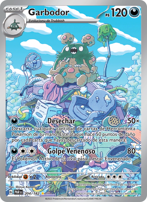 Garbodor 204 — Brecha Paradójica (Spanish Pokémon TCG card)