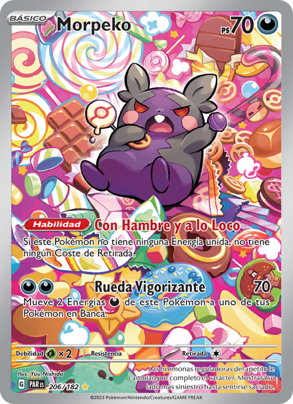 Morpeko 206 — Brecha Paradójica (Spanish Pokémon TCG card)