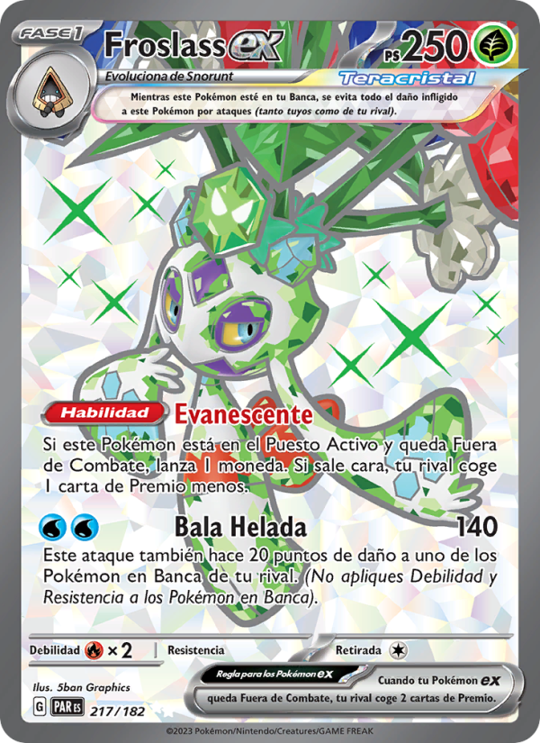 Froslass ex 217 — Brecha Paradójica (Spanish Pokémon TCG card)