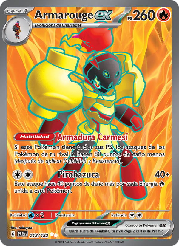 Armarouge ex 218 — Brecha Paradójica (Spanish Pokémon TCG card)