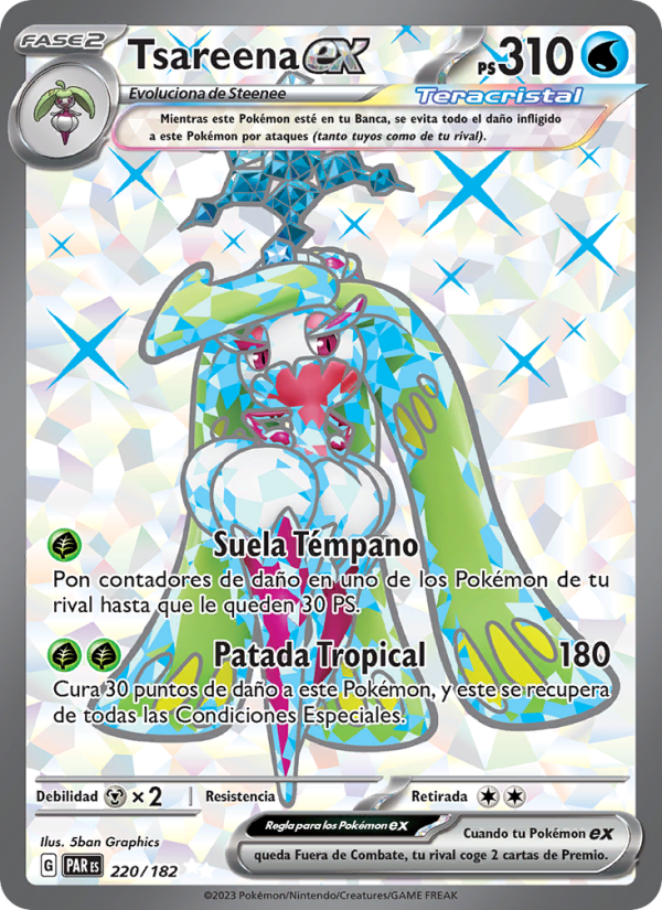 Tsareena ex 220 — Brecha Paradójica (Spanish Pokémon TCG card)
