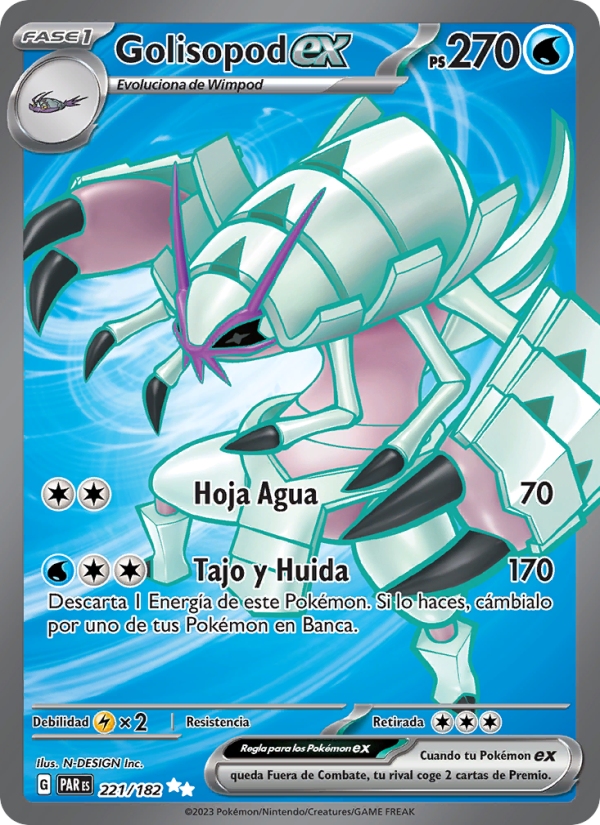 Golisopod ex 221 — Brecha Paradójica (Spanish Pokémon TCG card)