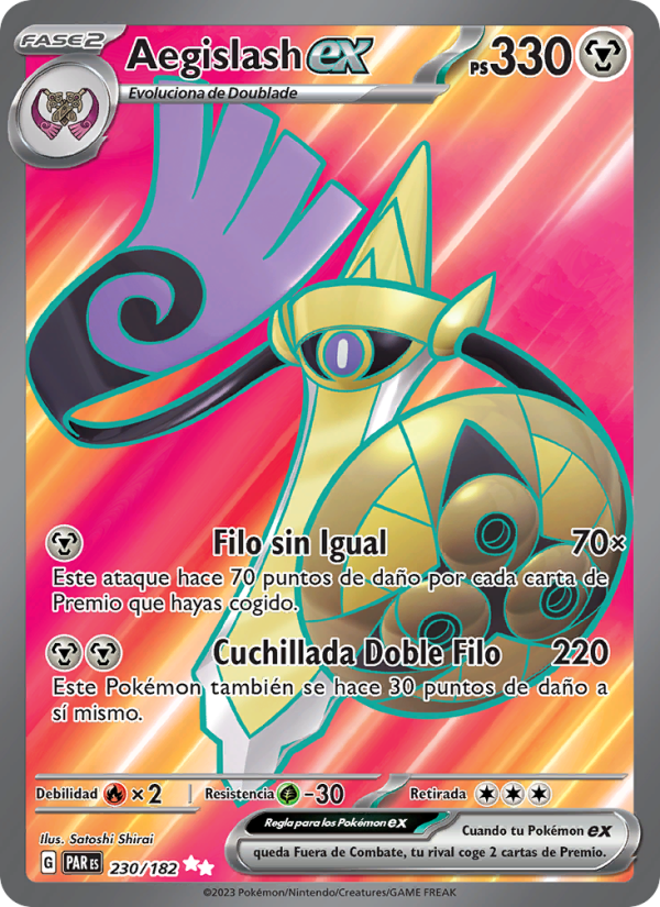 Aegislash ex 230 — Brecha Paradójica (Spanish Pokémon TCG card)