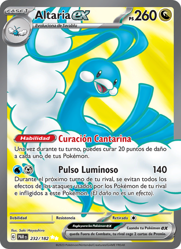 Altaria ex 232 — Brecha Paradójica (Spanish Pokémon TCG card)