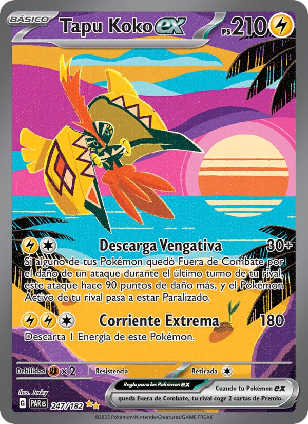 Tapu Koko ex 247 — Brecha Paradójica (Spanish Pokémon TCG card)