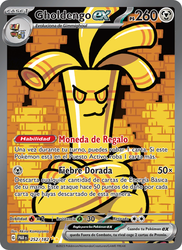 Gholdengo ex 252 — Brecha Paradójica (Spanish Pokémon TCG card)
