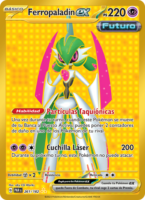 Ferropaladín ex 261 — Brecha Paradójica (Spanish Pokémon TCG card)
