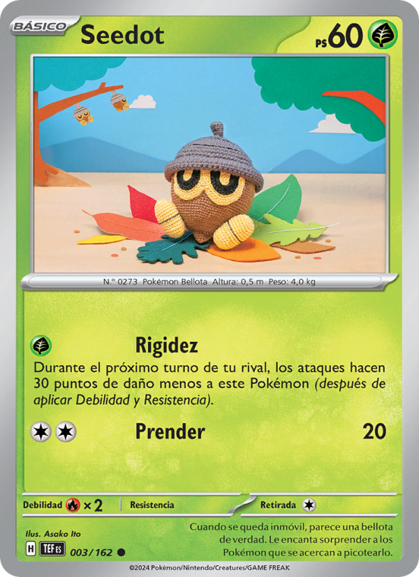 Seedot 003 — Fuerzas Temporales (Spanish Pokémon TCG card)