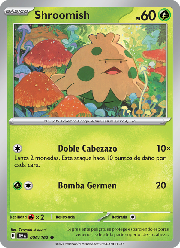 Shroomish 006 — Fuerzas Temporales (Spanish Pokémon TCG card)