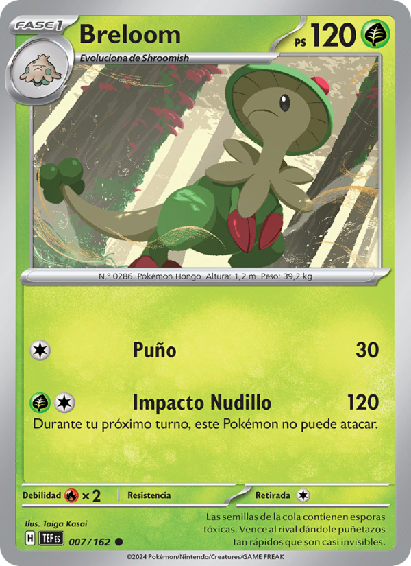 Breloom 007 — Fuerzas Temporales (Spanish Pokémon TCG card)