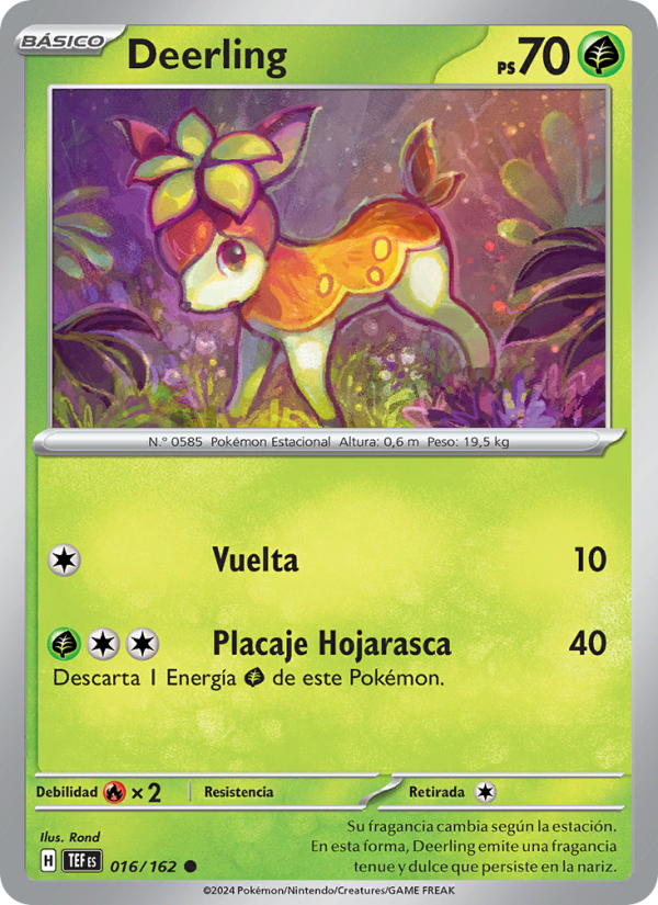 Deerling 016 — Fuerzas Temporales (Spanish Pokémon TCG card)