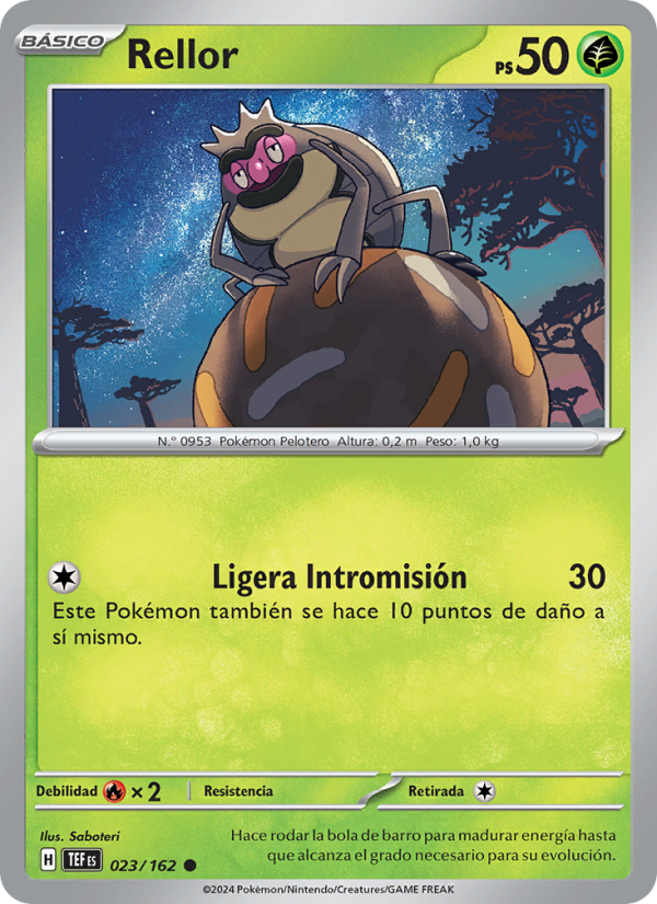 Rellor 023 — Fuerzas Temporales (Spanish Pokémon TCG card)