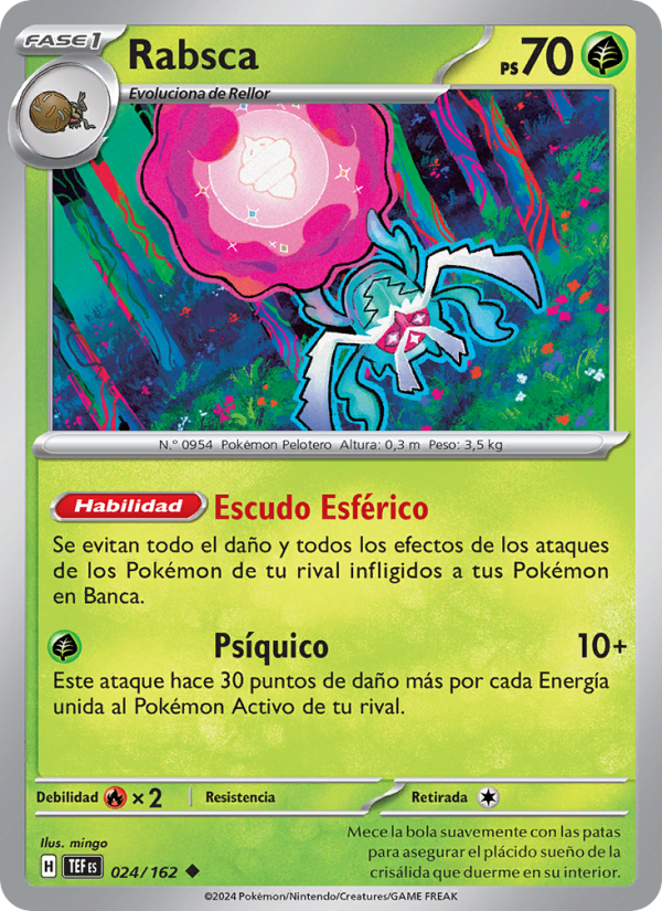 Rabsca 024 — Fuerzas Temporales (Spanish Pokémon TCG card)
