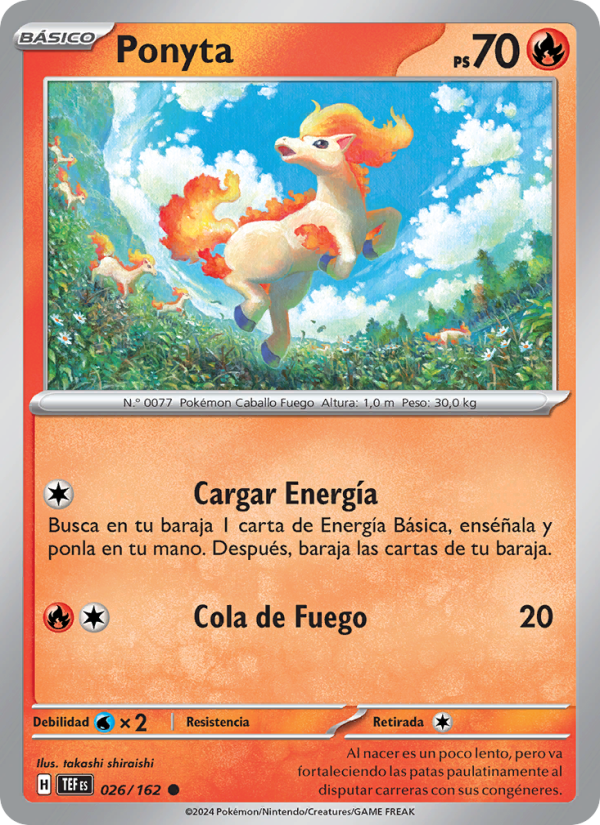 Ponyta 026 — Fuerzas Temporales (Spanish Pokémon TCG card)