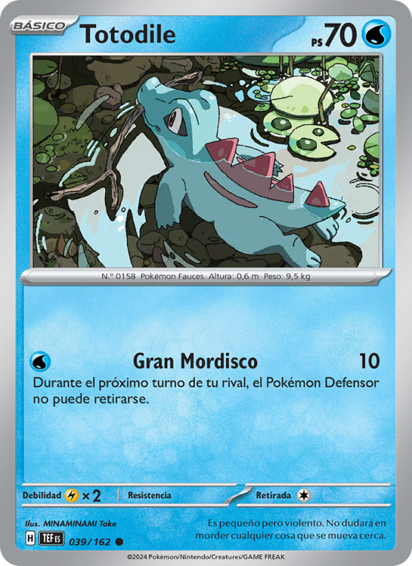 Totodile 039 — Fuerzas Temporales (Spanish Pokémon TCG card)