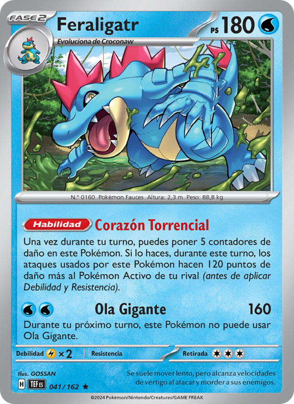Feraligatr 041 — Fuerzas Temporales (Spanish Pokémon TCG card)