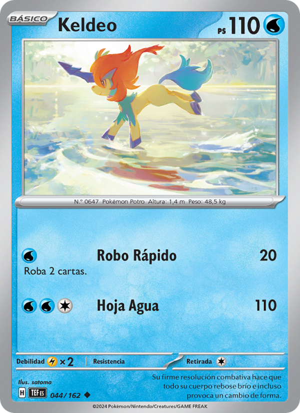 Keldeo 044 — Fuerzas Temporales (Spanish Pokémon TCG card)